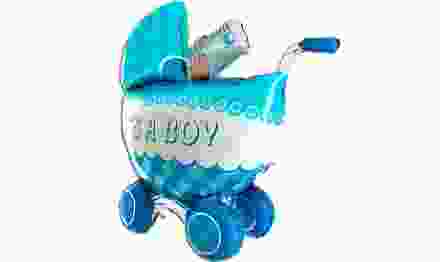 Шар (42'/107 см) Фигура, Детская коляска для мальчика 3D, 1 шт.